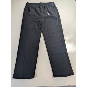 Chicago White Sox Mens Fleece Sweatpants Large Black MLB Embroidered Logo Logo